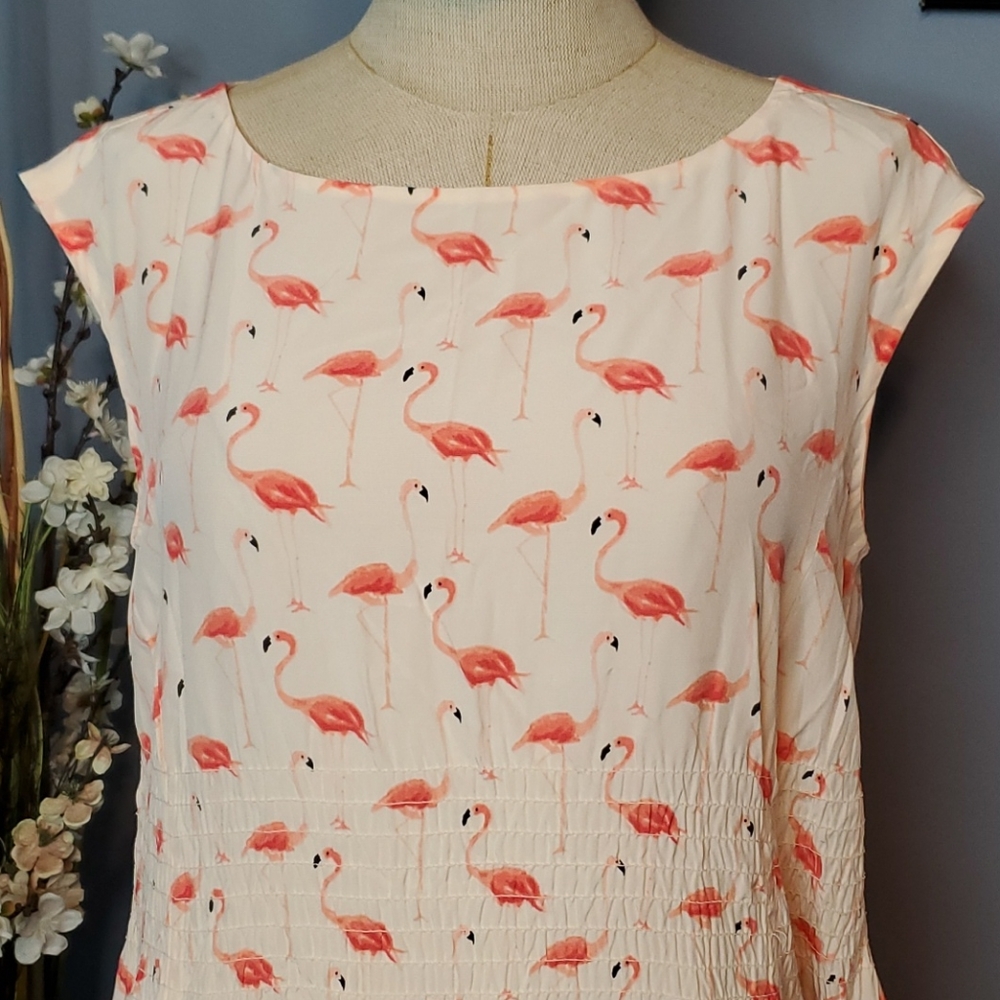 Kate Spade Flamingo Dress with pockets Size 2 - Picture 3 of 16